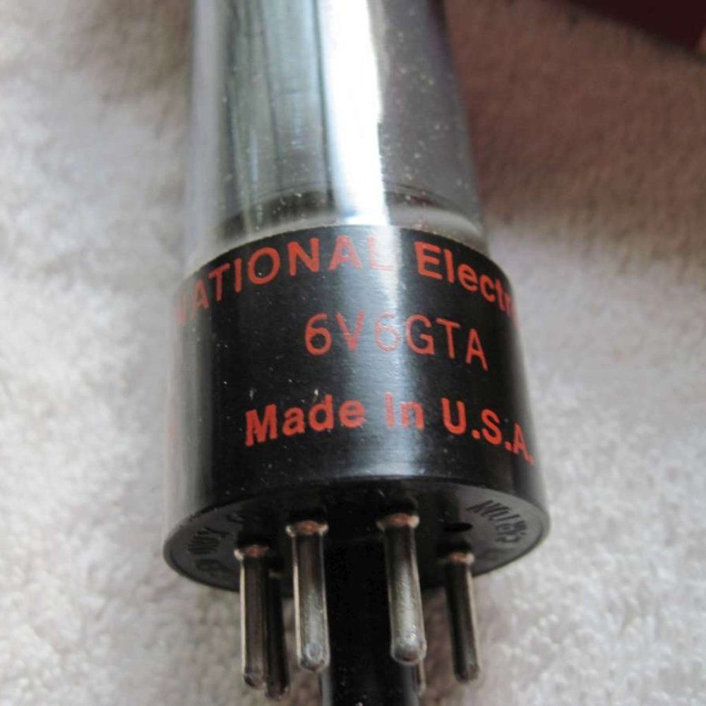 6V6GTA National Electronics Vacuum Electronic Tube ? Smoked Black Plate Bulb